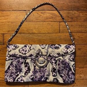 Purple Snake Print Women's Bag